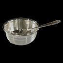 999 Pure Silver Hallmarked 70ml SMALL Bowl & Spoon for Kids - 2.5-inch Set