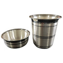 999 Pure Silver Hallmarked Anna Prasanam 75ml Glass & 70ml Bowl Set - 2.5-inch Set