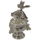 925 Sterling Silver Hallmarked  Peacock Kumkum Box / Sindoor Daan - Style