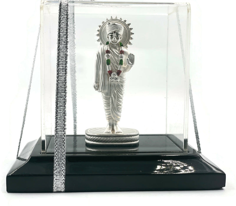 999 Pure Silver Swami Narayan idol / Statue / Murthi - (Figurine