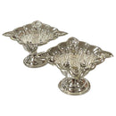 925 Sterling Silver 1.25 inch Square Flower Deepak (Diya) Pair