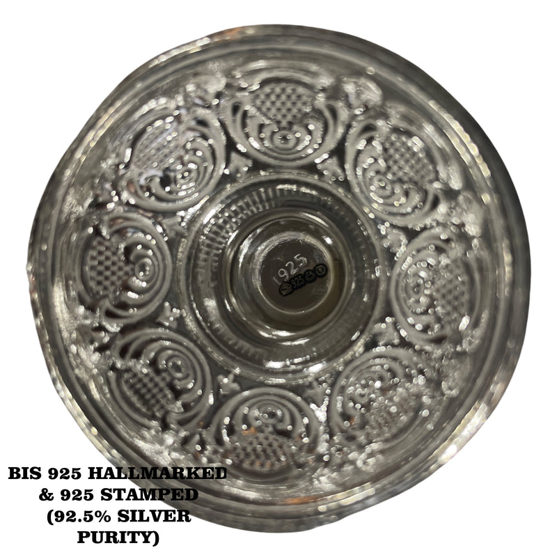 925 Sterling Silver Hallmarked Panchmukhi Designer Diya -
