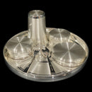 999 Pure Silver 10.0-Inch Hallmarked Exclusive Designer Heavy Indian Thali Dinner Set - Set