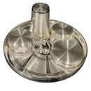 999 Pure Silver 10.0-Inch Hallmarked Exclusive Designer Heavy Indian Thali Dinner Set - Set