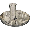 999 Pure Silver 10.0-Inch Hallmarked Exclusive Designer Heavy Indian Thali Dinner Set - Set