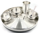 999 Pure Silver 12.0 Inch Hallmarked Lightweight Indian Thali Dinner Set - Set