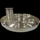 999 Pure Silver 12.0 Inch Hallmarked Lightweight Indian Thali Dinner Set - Set