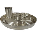 999 Pure Silver 12.0 Inch Hallmarked Lightweight Indian Thali Dinner Set - Set