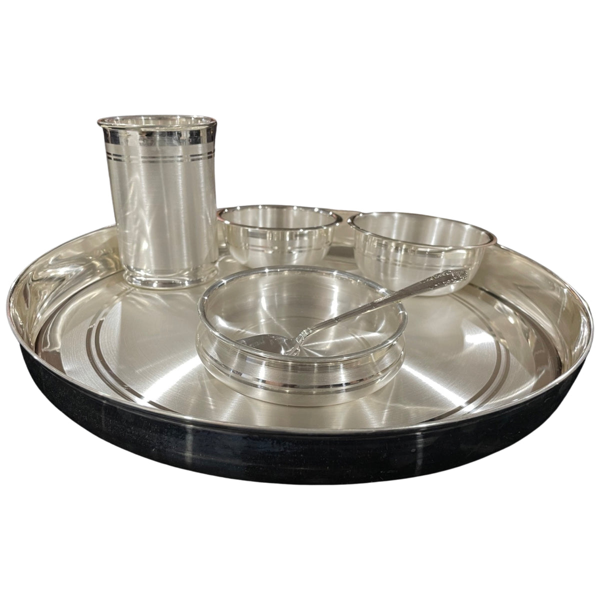 Silver dinner plate sale