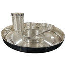 999 Pure Silver 12.0 Inch Hallmarked Lightweight Indian Thali Dinner Set - Set