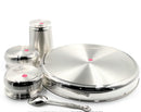 999 Pure Silver 9.0 Inch Hallmarked Exclusive Heavy Indian Thali Youth Dinner Set - Set