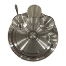 999 Pure Silver 11.0 Inch Hallmarked Lightweight Indian Thali Dinner Set - Set