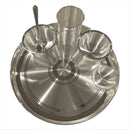 999 Pure Silver 11.0 Inch Hallmarked Lightweight Indian Thali Dinner Set - Set