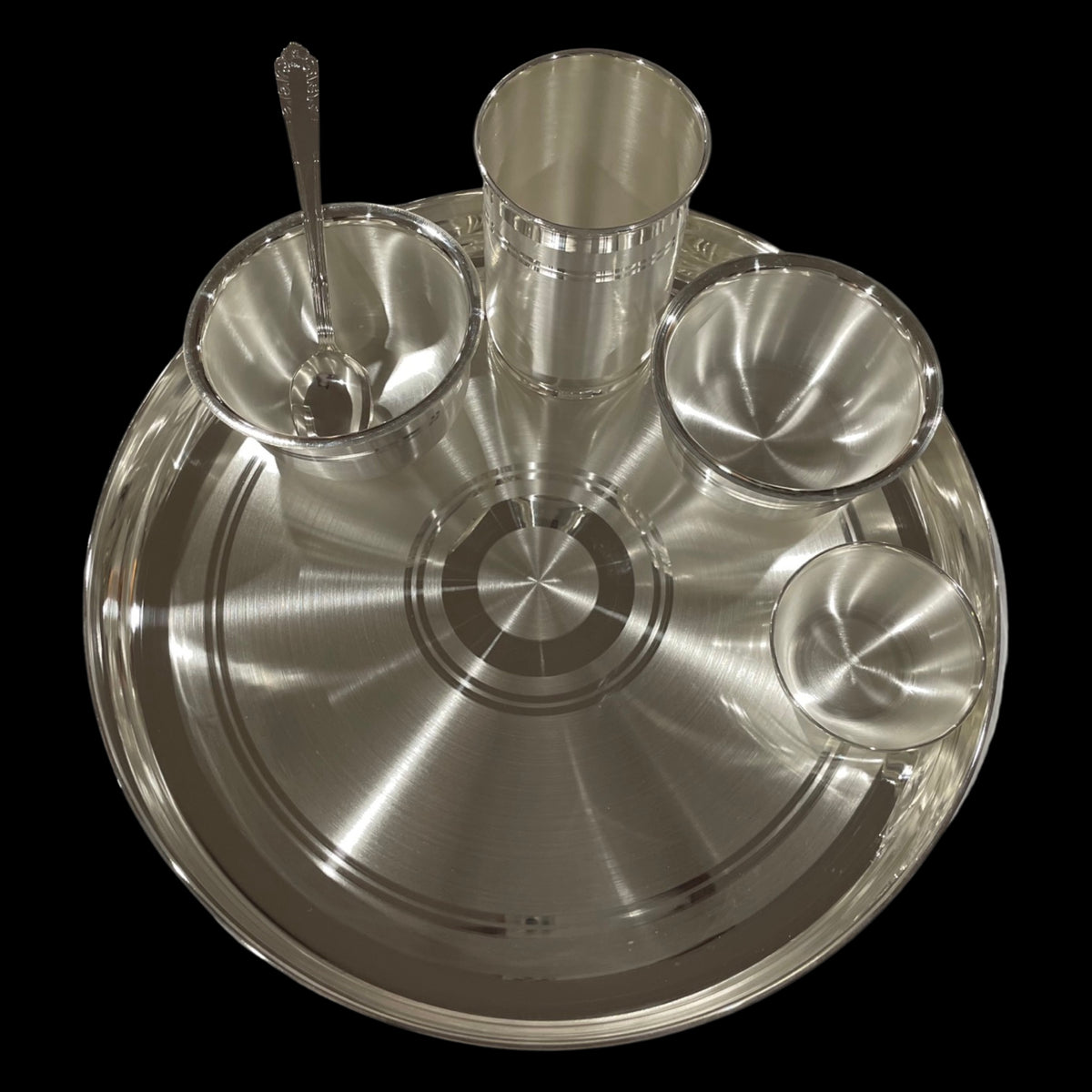Silver thali dinner set top
