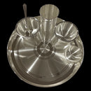 999 Pure Silver 11.0 Inch Hallmarked Lightweight Indian Thali Dinner Set - Set