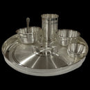 999 Pure Silver 11.0 Inch Hallmarked Lightweight Indian Thali Dinner Set - Set