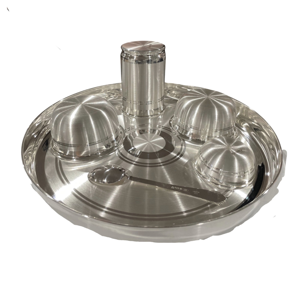 999 Pure Silver 11.0 Inch Hallmarked Dinner Set Set 05