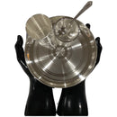 999 Pure Silver 7.0 Inch Hallmarked Lightweight Indian Thali Anna Prasanam Small Dinner Set  - Set