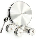 999 Pure Silver 8.0 Inch Hallmarked Lightweight Indian Thali Kids Dinner Set - Set