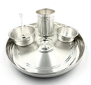 999 Pure Silver 8.0 Inch Hallmarked Lightweight Indian Thali Kids Dinner Set - Set