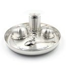 999 Pure Silver 8.0 Inch Hallmarked Lightweight Indian Thali Kids Dinner Set - Set