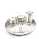 999 Pure Silver 9.0 Inch Hallmarked Lightweight Indian Thali Youth Dinner Set - Set
