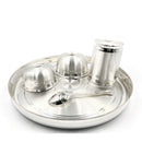 999 Pure Silver 9.0 Inch Hallmarked Lightweight Indian Thali Youth Dinner Set - Set