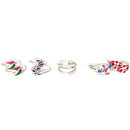 925 Sterling Silver Toe-rings (Set Of Five Pairs)- Set