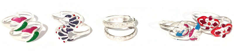 925 Sterling Silver Toe-rings (Set Of Five Pairs)- Set