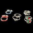 925 Sterling Silver Toe-rings (Pack of 5 Pairs)- Set