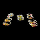 925 Sterling Silver Toe-rings (Pack of 5 Pairs)- Set