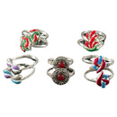 925 Sterling Silver Toe-rings (Pack of 5 Pairs)- Set