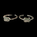 925 Sterling Silver CZ Toe-rings - Design