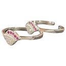 925 Sterling Silver CZ Toe-rings - Design