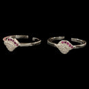 925 Sterling Silver CZ Toe-rings - Design