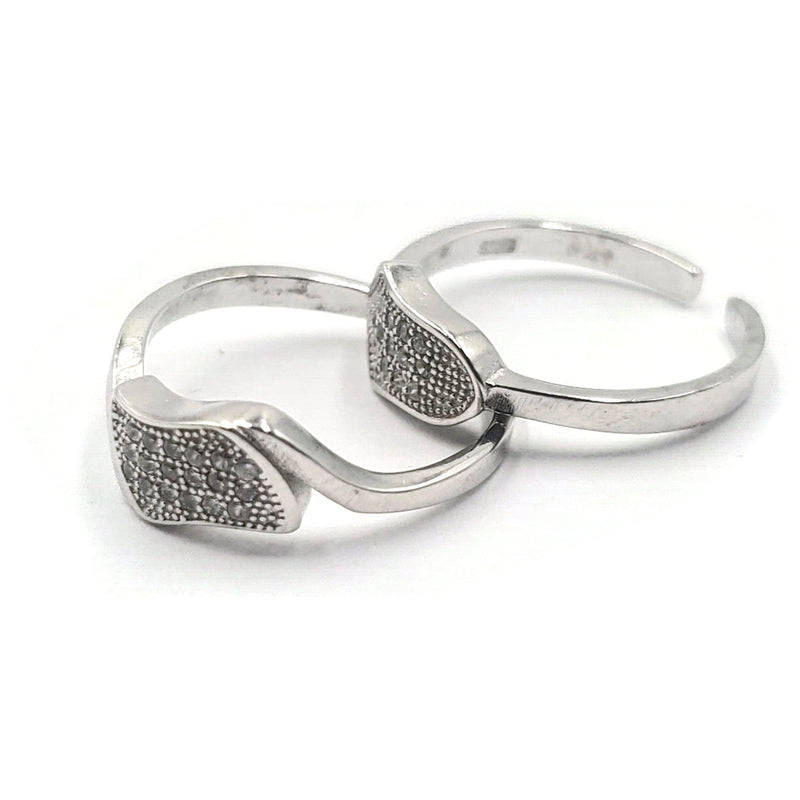 925 Sterling Silver CZ Toe-rings - Design