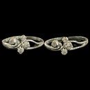 925 Sterling Silver CZ Toe-rings - Design