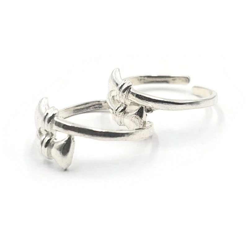 ManshiCreation Silver Toe Ring for Women & Girls
