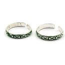 925 Sterling Silver Multicolor Toe-rings - Design