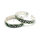 925 Sterling Silver Multicolor Toe-rings - Design