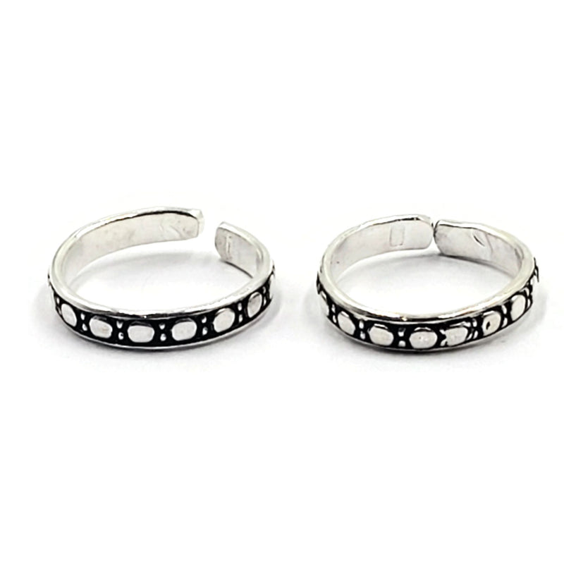 925 Sterling Silver Multicolor Toe-rings - Design
