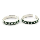 925 Sterling Silver Multicolor Toe-rings - Design