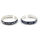 925 Sterling Silver Multicolor Toe-rings - Design