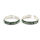 925 Sterling Silver Multicolor Toe-rings - Design