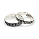 925 Sterling Silver Multicolor Toe-rings - Design