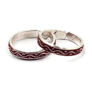 925 Sterling Silver Multicolor Toe-rings - Design