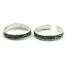 925 Sterling Silver Multicolor Toe-rings - Design