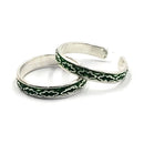 925 Sterling Silver Multicolor Toe-rings - Design