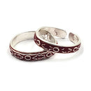 925 Sterling Silver Multicolor Toe-rings - Design