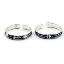 925 Sterling Silver Multicolor Toe-rings - Design